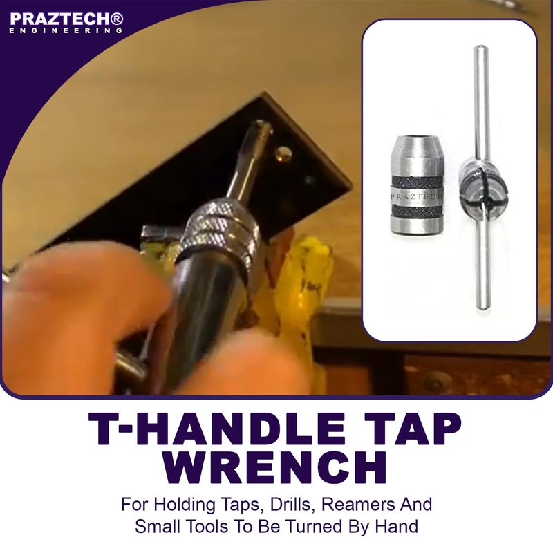 PRAZTECHÂ® ATW-0053 Adjustable T-Handle Tap Wrench Set â€“ 3 Piece M1-M4 / M4-M8 / M6-M12 - Image 3